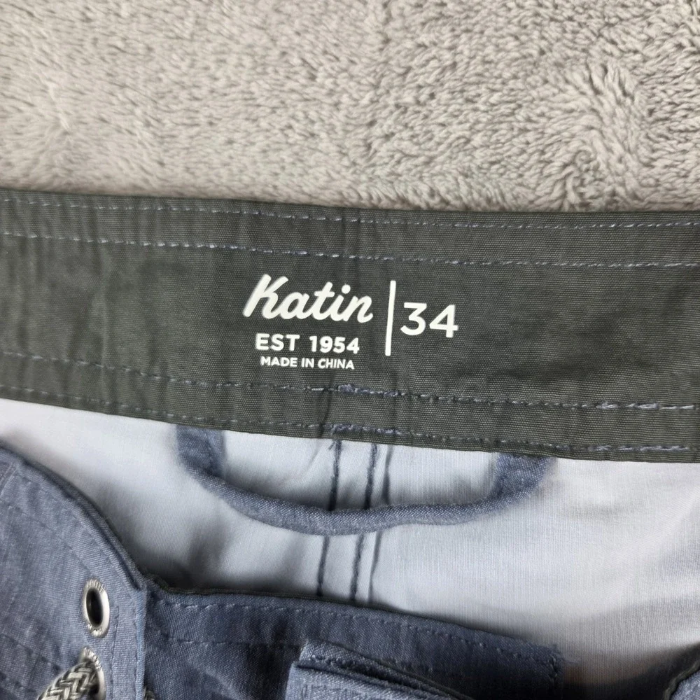 Katin Board Shorts Mens 34(35) Multicolor Stripe Surf Swim Trunks